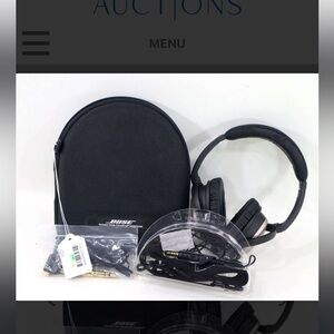 Bose Black and Silver Headphones with Accessories